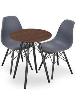 Zestaw stół kuchenny jesion 60 cm z 2 krzesłami 2 kolory D6-N80 ze sklepu Edinos.pl w kategorii Stoły - zdjęcie 175458922