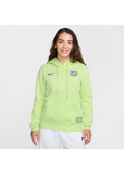 Damska bluza piłkarska z kapturem Nike FC Barcelona Phoenix Fleece (wersja trzecia) - Zieleń ze sklepu Nike poland w kategorii Bluzy damskie - zdjęcie 175459380