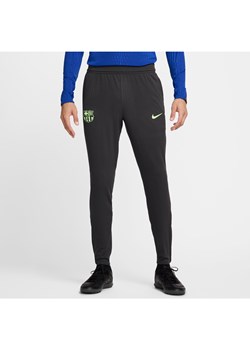 Męskie spodnie piłkarskie z dzianiny Nike Dri-FIT ADV FC Barcelona Strike Elite (wersja trzecia) - Szary ze sklepu Nike poland w kategorii Spodnie męskie - zdjęcie 175459381