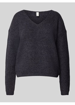 Sweter z dzianiny z dekoltem w serek ze sklepu Peek&Cloppenburg  w kategorii Swetry damskie - zdjęcie 175470920