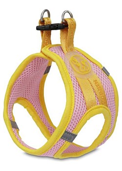VOV &amp; VUF Szelki w kolorze jasnoróżowo-żółtym dla psa - dł. 26-30 cm ze sklepu Limango Polska w kategorii Dla zwierząt - zdjęcie 175471943