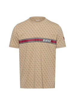 GUESS Pan T-Shirt Mężczyźni Bawełna beżowy wzorzysty ze sklepu vangraaf w kategorii T-shirty męskie - zdjęcie 175475903