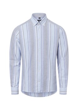 Nils Sundström Koszula męska Mężczyźni Slim Fit Bawełna jasnoniebieski w paski ze sklepu vangraaf w kategorii Koszule męskie - zdjęcie 175476031
