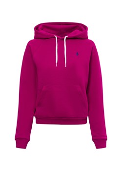 Polo Ralph Lauren Damski sweter z kapturem Kobiety Materiał dresowy malinowy jednolity ze sklepu vangraaf w kategorii Bluzy damskie - zdjęcie 175476091