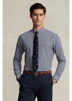 Polo Ralph Lauren koszula męska kolor granatowy slim z kołnierzykiem button-down ze sklepu ANSWEAR.com w kategorii Koszule męskie - zdjęcie 175480163