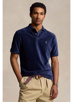 Polo Ralph Lauren polo męski kolor granatowy melanżowy ze sklepu ANSWEAR.com w kategorii T-shirty męskie - zdjęcie 175480194