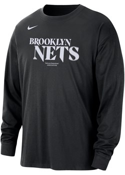 Męski T-shirt z długim rękawem Nike NBA Brooklyn Nets Courtside - Czerń ze sklepu Nike poland w kategorii T-shirty męskie - zdjęcie 175481623