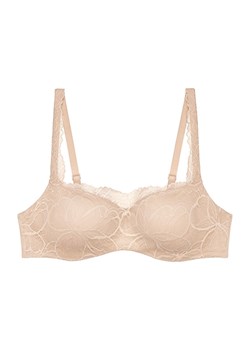Triumph biustonosz usztywniany balconette Body Make-Up Illusion Lace 10219845-00NZ, Kolor beżowy, Rozmiar 75B, Triumph ze sklepu Primodo w kategorii Biustonosze - zdjęcie 175484071