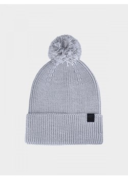 Czapka zimowa uniseks 4F 4FWAW24ACAPU472 - szara ze sklepu Sportstylestory.com w kategorii Czapki zimowe damskie - zdjęcie 175489702