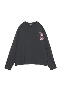 Cropp - Koszulka longsleeve z amerykańskim motywem - szary ze sklepu Cropp w kategorii T-shirty męskie - zdjęcie 175496902