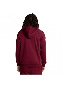 Męska bluza dresowa rozpinana z kapturem Under Armour UA Rival Fleece FZ Hoodie - czerwona ze sklepu Sportstylestory.com w kategorii Bluzy męskie - zdjęcie 175499974
