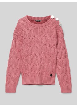 Sweter z dzianiny z okrągłym dekoltem ze sklepu Peek&Cloppenburg  w kategorii Swetry dziewczęce - zdjęcie 175507394