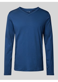 Bluzka z długim rękawem z dekoltem w serek ze sklepu Peek&Cloppenburg  w kategorii T-shirty męskie - zdjęcie 175507790