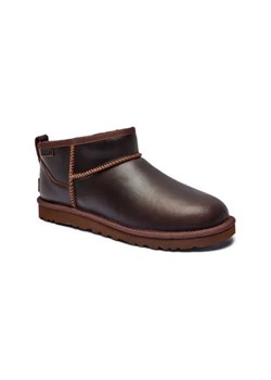 UGG Skórzane śniegowce CLASSIC ULTRA MINI | z dodatkiem wełny ze sklepu Gomez Fashion Store w kategorii Buty zimowe męskie - zdjęcie 175508313