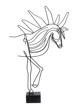 Kare Figurka dekoracyjna &quot;Horse&quot; w kolorze czarnym - 32 x 51 x 8 cm ze sklepu Limango Polska w kategorii Dekoracje - zdjęcie 175510522