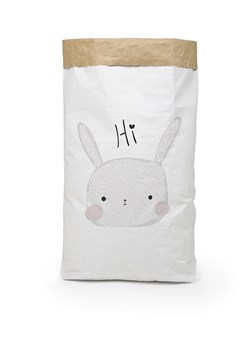 Folkifreckles Torba &quot;Hi Rabbit&quot; w kolorze białym - 60 x 90 x 13 cm ze sklepu Limango Polska w kategorii Kosze i pudełka na zabawki - zdjęcie 175512784
