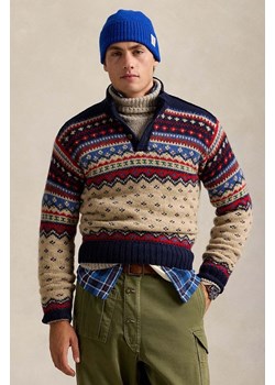 Polo Ralph Lauren sweter z domieszką wełny męski kolor zielony  710949295 ze sklepu ANSWEAR.com w kategorii Swetry męskie - zdjęcie 175513383