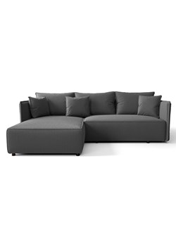 Grafitowa Rozkładana Sofa Narożna Z Pojemnikiem M3-N29 ze sklepu Edinos.pl w kategorii Sofy i kanapy - zdjęcie 175517160