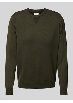 Sweter z dzianiny z okrągłym dekoltem model ‘Bruton’ ze sklepu Peek&Cloppenburg  w kategorii Swetry męskie - zdjęcie 175520482