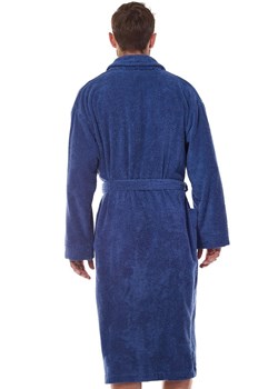 Długi szlafrok męski granatowy plus size 2450, Kolor granatowy, Rozmiar 3XL, L&amp;L ze sklepu Primodo w kategorii Szlafroki męskie - zdjęcie 175521860