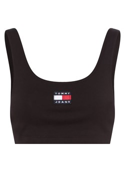 Tommy Jeans Top damski Kobiety Bawełna czarny jednolity ze sklepu vangraaf w kategorii Bluzki damskie - zdjęcie 175525701