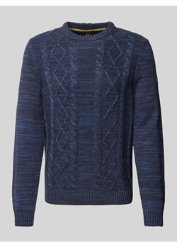 Sweter z dzianiny z prążkowanymi wykończeniami ze sklepu Peek&Cloppenburg  w kategorii Swetry męskie - zdjęcie 175528194