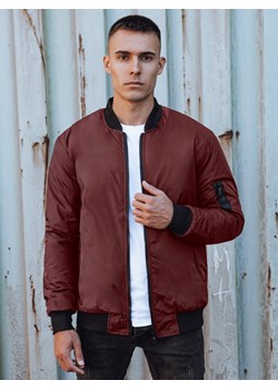 Kurtka męska bomber jacket bordowa Dstreet TX4931 ze sklepu DSTREET.PL w kategorii Kurtki męskie - zdjęcie 175530052