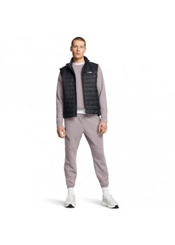 Męskie spodnie dresowe joggery Under Armour UA Unstoppable Fleece Grid - beżowe ze sklepu Sportstylestory.com w kategorii Spodnie męskie - zdjęcie 175535030