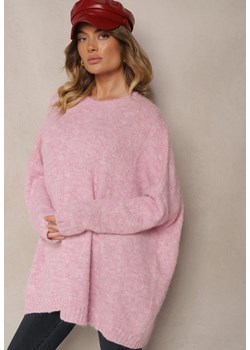 Różowy Casualowy Sweter Oversize Allethia ze sklepu Renee odzież w kategorii Swetry damskie - zdjęcie 175535893