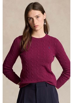 Polo Ralph Lauren sweter wełniany damski kolor fioletowy lekki 211910421 ze sklepu PRM w kategorii Swetry damskie - zdjęcie 175536722