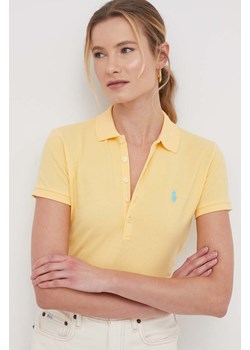 Polo Ralph Lauren polo damski kolor żółty ze sklepu PRM w kategorii Bluzki damskie - zdjęcie 175538100