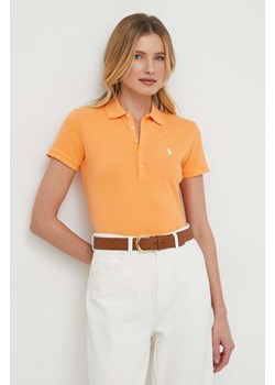 Polo Ralph Lauren polo damski kolor pomarańczowy ze sklepu PRM w kategorii Bluzki damskie - zdjęcie 175538102