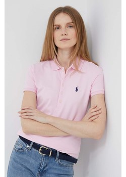 Polo Ralph Lauren polo damski kolor różowy ze sklepu PRM w kategorii Bluzki damskie - zdjęcie 175538104