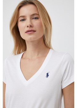 Polo Ralph Lauren t-shirt bawełniany kolor biały ze sklepu PRM w kategorii Bluzki damskie - zdjęcie 175538124