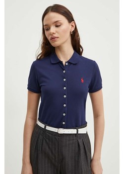 Polo Ralph Lauren polo damski kolor granatowy 211939272 ze sklepu PRM w kategorii Bluzki damskie - zdjęcie 175538194