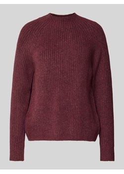 Sweter z dzianiny o kroju regular fit z prążkowanym wzorem i stójką ze sklepu Peek&Cloppenburg  w kategorii Swetry damskie - zdjęcie 175544684