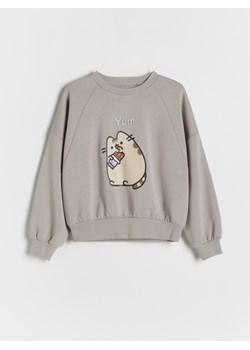 Reserved - Bluza dresowa Pusheen - jasnoszary ze sklepu Reserved w kategorii Bluzy dziewczęce - zdjęcie 175547951