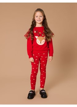 Sinsay - Legginsy z falbankami - czerwony ze sklepu Sinsay w kategorii Spodnie dziewczęce - zdjęcie 175548793
