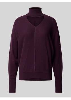 Sweter z dzianiny z wycięciem ze sklepu Peek&Cloppenburg  w kategorii Swetry damskie - zdjęcie 175552170