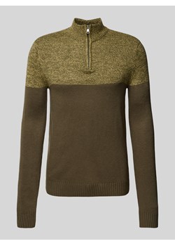 Sweter z dzianiny ze stójką ze sklepu Peek&Cloppenburg  w kategorii Swetry męskie - zdjęcie 175552490