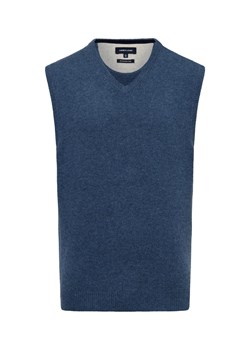 Nils Sundström Męska kamizelka dzianinowa Mężczyźni wełna ze strzyży jasnoniebieski marmurkowy ze sklepu vangraaf w kategorii Kamizelki męskie - zdjęcie 175562114