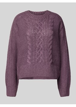 Sweter z dzianiny ze ściegiem warkoczowym model ‘Diella’ ze sklepu Peek&Cloppenburg  w kategorii Swetry damskie - zdjęcie 175564813