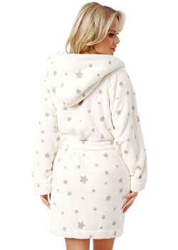 Ciepły szlafrok damski w gwiazdki 102, Kolor ecru-wzór, Rozmiar XS/S, Donna - id: 191092 - marki Donna - 175566104 Ciepły szlafrok damski w gwiazdki 102, Kolor ecru-wzór, Rozmiar XS/S, Donna ze sklepu Primodo w kategorii Szlafroki damskie - zdjęcie 175566104