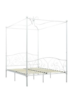 Białe metalowe łóżko rustykalne 140x200 cm - Ifrexi ze sklepu Edinos.pl w kategorii Łóżka i materace - zdjęcie 175571691