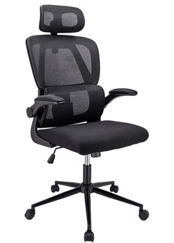 Czarne ergonomiczne krzesło obrotowe - Sagiro 4X ze sklepu Edinos.pl w kategorii Krzesła biurowe - zdjęcie 175571811