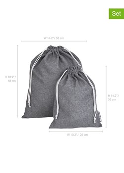 BigsoBox Worki (2 szt.) &quot;Laundry&quot; w kolorze szarym na pranie ze sklepu Limango Polska w kategorii Akcesoria i przechowywanie - zdjęcie 175576161