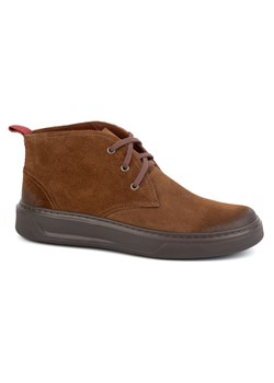Buty męskie skórzane Chukka KAMPOL 109/804 SW brązowe ze sklepu butyolivier w kategorii Buty zimowe męskie - zdjęcie 175582093