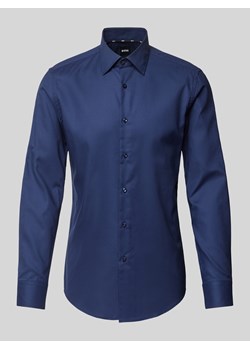 Koszula biznesowa o kroju slim fit z kołnierzykiem typu kent ze sklepu Peek&Cloppenburg  w kategorii Koszule męskie - zdjęcie 175584194