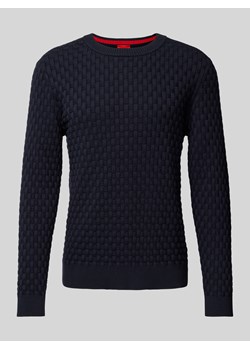 Sweter z dzianiny z fakturowanym wzorem model ‘Stubon’ ze sklepu Peek&Cloppenburg  w kategorii Swetry męskie - zdjęcie 175584210