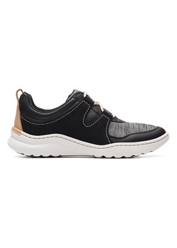 Clarks Skórzane sneakersy &quot;Teagan Lace&quot; w kolorze czarno-szarym ze sklepu Limango Polska w kategorii Buty sportowe damskie - zdjęcie 175601582